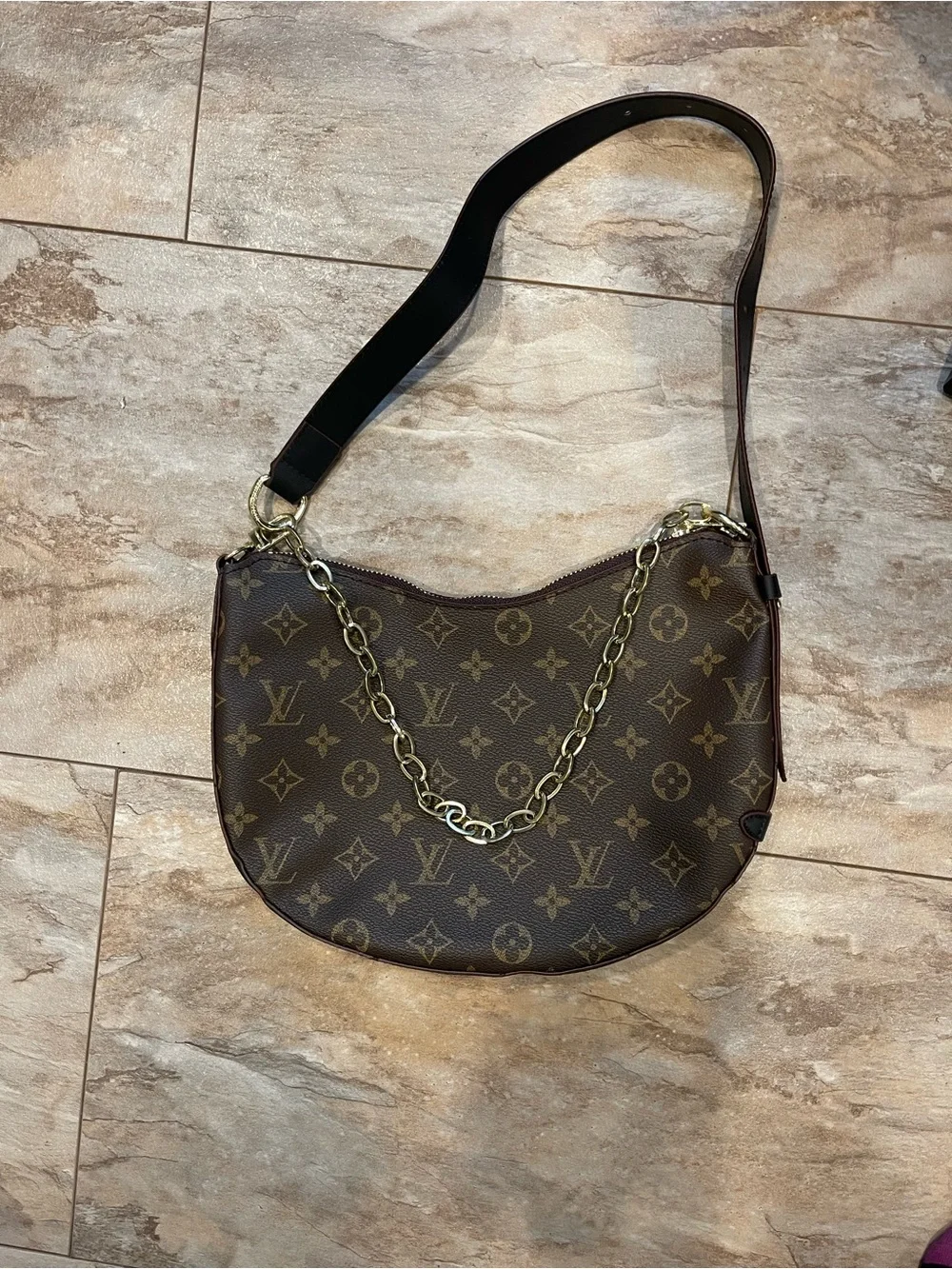 Brown hobo mono purse